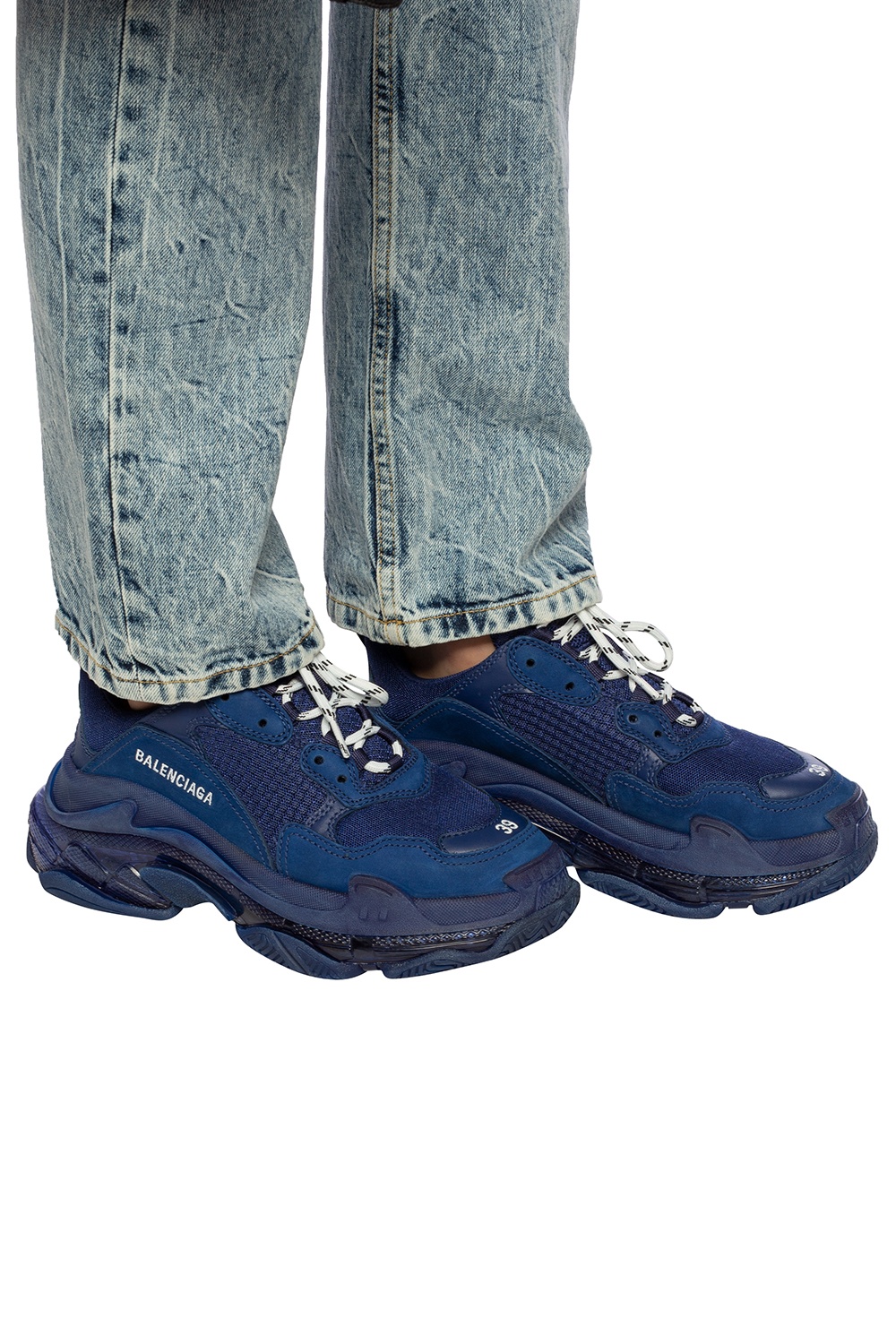 Navy blue 'Triple S' sneakers Balenciaga - Vitkac GB